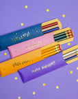 Pencil Sleeve: Glitter and Dots Set, 4-pack
