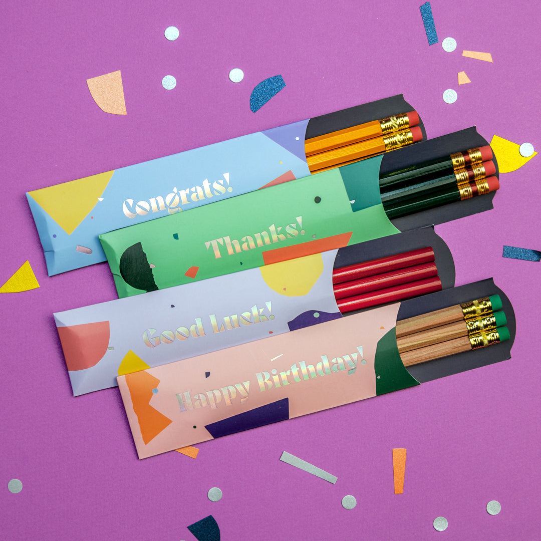 Pencil Sleeve: Bright Shapes Set, 4-pack